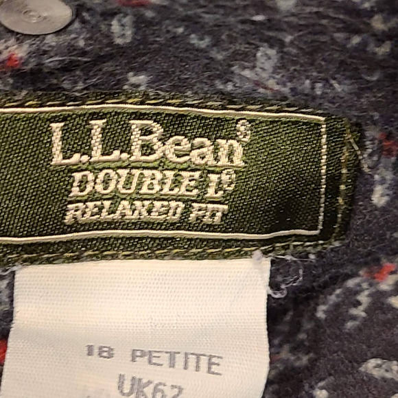 L.L. BEAN Double L Relaxed Fit High‎ Rise Flannel Lined Jeans Women's Size 18P - Picture 8 of 10